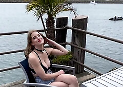 BJ Raw - Blonde hair Octavia Red getting facial