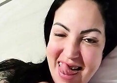 Chubby Brunette Big Boobs Dildo Masturbation