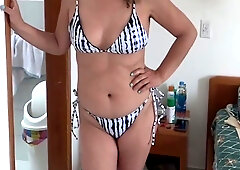 I Love Showing Off On The Beach In A Bikini And Seeing How I Make My Husbands Friends Cocks Hard