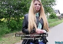 When I spotted this shy beauty Bella on the street, I had to summon all my charm to get her attention. Since telling her I was scouting hot girls for 