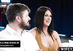 WIFEY Hubby Watches As His Lewd Wife Sienna Rae Gets Double Permeated In Front Of Him