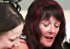 CFNM slavemaster aged and hottie group suck knob of fortunate stud