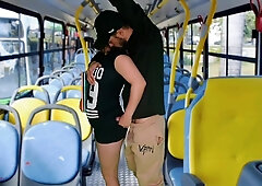 I displayed my manstick to a girl college girl on a crowded bus!