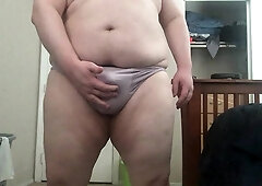 Thrusting my pinkish underpants aside to display you my homemade speculum