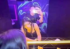 Night of sex and lots of cum in the bar washroom