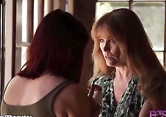 Darla Crane screws her lesbo ally, whilst her spouse is resting upstairs