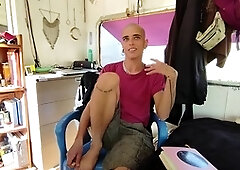 Sensual solo scene with honey