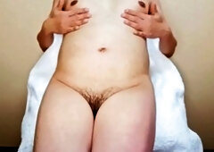 Moaning in embarrassment during a rubdown leads to a messy finish