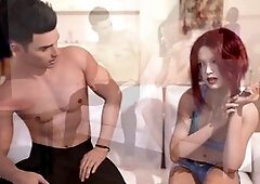 Standing fuck, adult visual novel, big tits