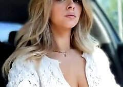 Sexy Blonde Flashes and Teases from Car Seat
