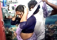 Newlywed Malayali couple enjoys intimate moments in the bath after marriage