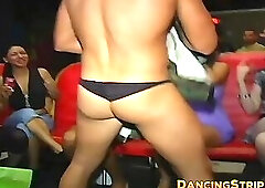 Amateur CFNM chicks pounded hardcore at kinky stripper party