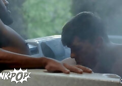 TWINKPOP - Braxton Cruz Gets A Hand-job In The Torrid Bath, Then Plows A Twunk In Doggy-style