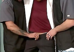 Doctors spitroast and sperm hairy bear