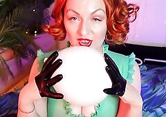 hawt bratty angel squeeze and play with air balloon, many smutty talk, FemDom POV