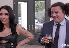 Latin Vanessa Sky Humiliates & Cucks Hubby with Charles Dera's Big Dick