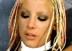 Rimming insane golden-haired underware bitch with braids sucks and anally bangs a shlong.