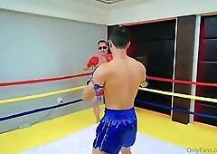 The Boxers - CH@N Bareback Fucks B@R0N On A Boxing Ring