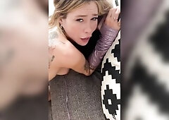 This chab spits in my rectal hole and opens it wide with his giant schlong - Francaise transgirl amateur doggy style