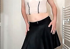 Alexa french crossdresser slut upskirt in sexy pink thong (please rate my ass)