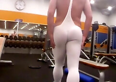 At the gym in Tendenze spandex Pt 2