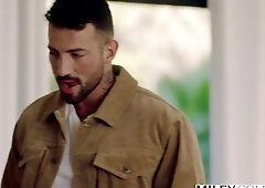 Stunning milf gets smashed on her soft bed with her lover