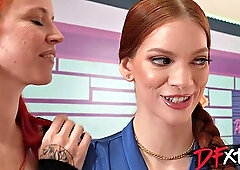 Hot Sales Woman Railed By Massive Cocked Colleagues - DFxtra Sales Babe Gangbanged By Colleagues - Erin Everheart