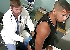 Doctor fingers black butt