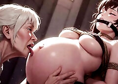 Lascivious 90 year old granny worshipping a preggo abdomen. That babe's obsessed, licking each inch of the smooth, taut skin during the time that