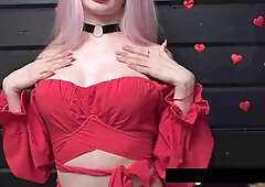 Big boobs, getting off, adult toy