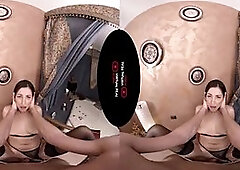 Alyssia Kent in black ft. Alyssia Kemt: Blowjob, Cowgirl  Missonary VR Porn