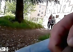 Outdoor Flash two Teens