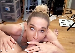 Sloppy blowjob during camera test leads to messiest throat fucking ever filmed