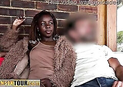 Excited large booty black teen Coco pounded large ass on Steven Hard biggest cock