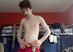 Smooth twink gets off with a big cock in gay amateur action