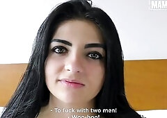 CARNE DEL MERCADO - Sexy Brunette Hair Leidy Silva Is Willing For Her Very 1St Three-Some