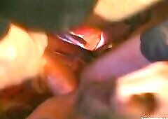 TS Whore Ginger Enjoys Guy's Big Cock