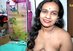 Indian Desi Kavita and Tatya Close up Fuck and Desi Dirty Spitting Blowjob, close up and