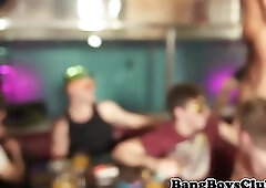 Muscle hunk gangbanged raw in the zipper club