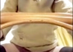 Crossdresser enjoys some solo anal play with toys