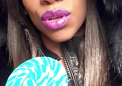 Sugar Baby - Asmr - Sucking Licking Moaning - Leather Jacket - Ebonylovers