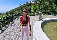 Huge Load Of Cum On The Ass In The Middle Of Amusement Park