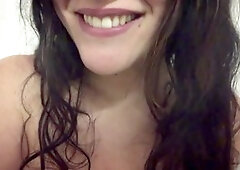 Almost caught, loud moaning orgasm, public dressing room