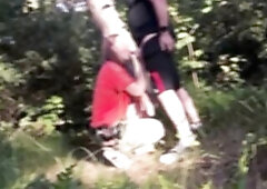 This sexy housewife mother I'd like to fuck is willing to get drilled hard outside. 1St that babe sucks as if her life depends on it and then tha