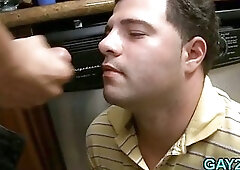 Gay man blindfolded & fucked