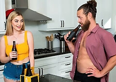 Busty neighbor Blake Blossom finally gets to ride Brad's big cock