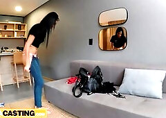 Tiny Latin Chick Ghetto THOT Job Interview Constricted Cunt Bang and Facial