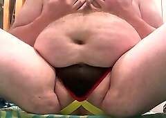 Chubby Fat Bear and his colorful dildo