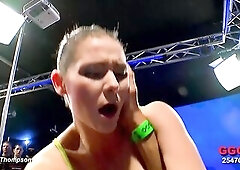 Brawny honey in German sperm angels bukkake group sex John Thompson