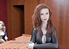 Busty mommy in freshwomen visual novel gameplay